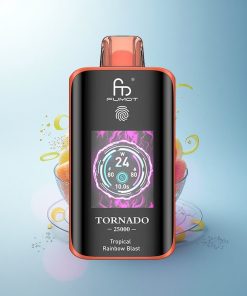 Fumot Tornado 25000 Puffs Esplosione Arcobaleno Tropicale con Schermo HD e Batteria Ricaricabile