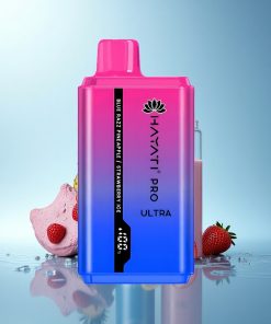 Hayati Pro Ultra 15000 Puffs Ghiaccio di Ananas Fragola Lampone Blu con 850mAh e 2% Nicotina