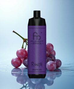 RandM Fumot Shisha 10000 Puffs Ghiaccio d'Uva LED 0.6ohm