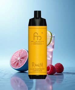 RandM Fumot Shisha 10000 Puffs Limonata al Lampone Blu con LED e Tipo-C