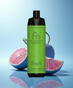 RandM Fumot Shisha 10000 Puffs Limone Blu Lampadina LED 0.6ohm