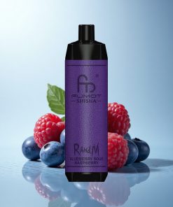 RandM Fumot Shisha 10000 Puffs Mirtillo Acido Lampone con LED e 18ml