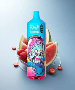 RandM Fumot Tornado 9000 Puffs Acqua di Fragola e Anguria con Display RGB e Bobina a Maglia