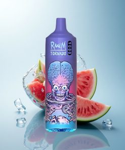 RandM Fumot Tornado 9000 Puffs Anguria Brazza Ghiaccio con Batteria Ricaricabile 850 mAh e Display RGB Elegante