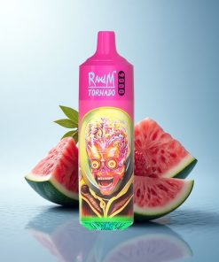 RandM Fumot Tornado 9000 Puffs Anguria Lampone Display RGB Ricaricabile 850 mAh