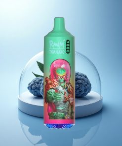 RandM Fumot Tornado 9000 Puffs Blu Lampone Kush Ricaricabile 18mL Mesh