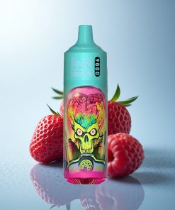 RandM Fumot Tornado 9000 Puffs Fragola Lampone con Display RGB Elegante e Bobina a Maglia