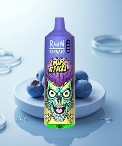 RandM Fumot Tornado 9000 Puffs Gelato di Mirtillo con Display RGB e Bobina a Maglia