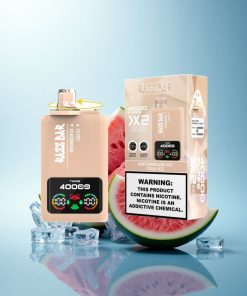 Razz Bar 40000 Puffs Anguria Ghiaccio - Cola Ghiaccio con Display Potenza e Doppia Bobina Mesh 1.0Ohm