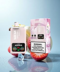 Razz Bar 40000 Puffs Fragola Banana Ghiaccio - Schermo Potente Doppia Bobina Mesh