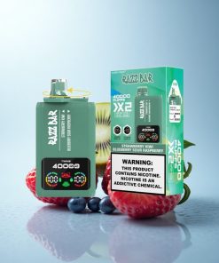 Razz Bar 40000 Puffs Fragola Kiwi - Mirtillo Lampone Acido con Display Potenza e Doppia Bobina Mesh 1.0Ohm