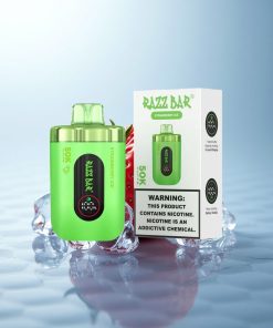 Razz Bar 50K Puffs Gelato di Fragola con 2% Nicotina e Coil Mesh 1.0 Ohm