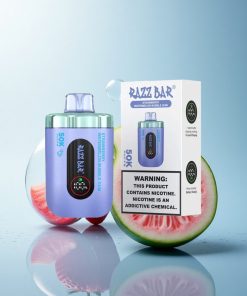 Razz Bar 50K Puffs Gomma da Masticare alla Fragola e Anguria con Batteria Ricaricabile e 2% Nicotina